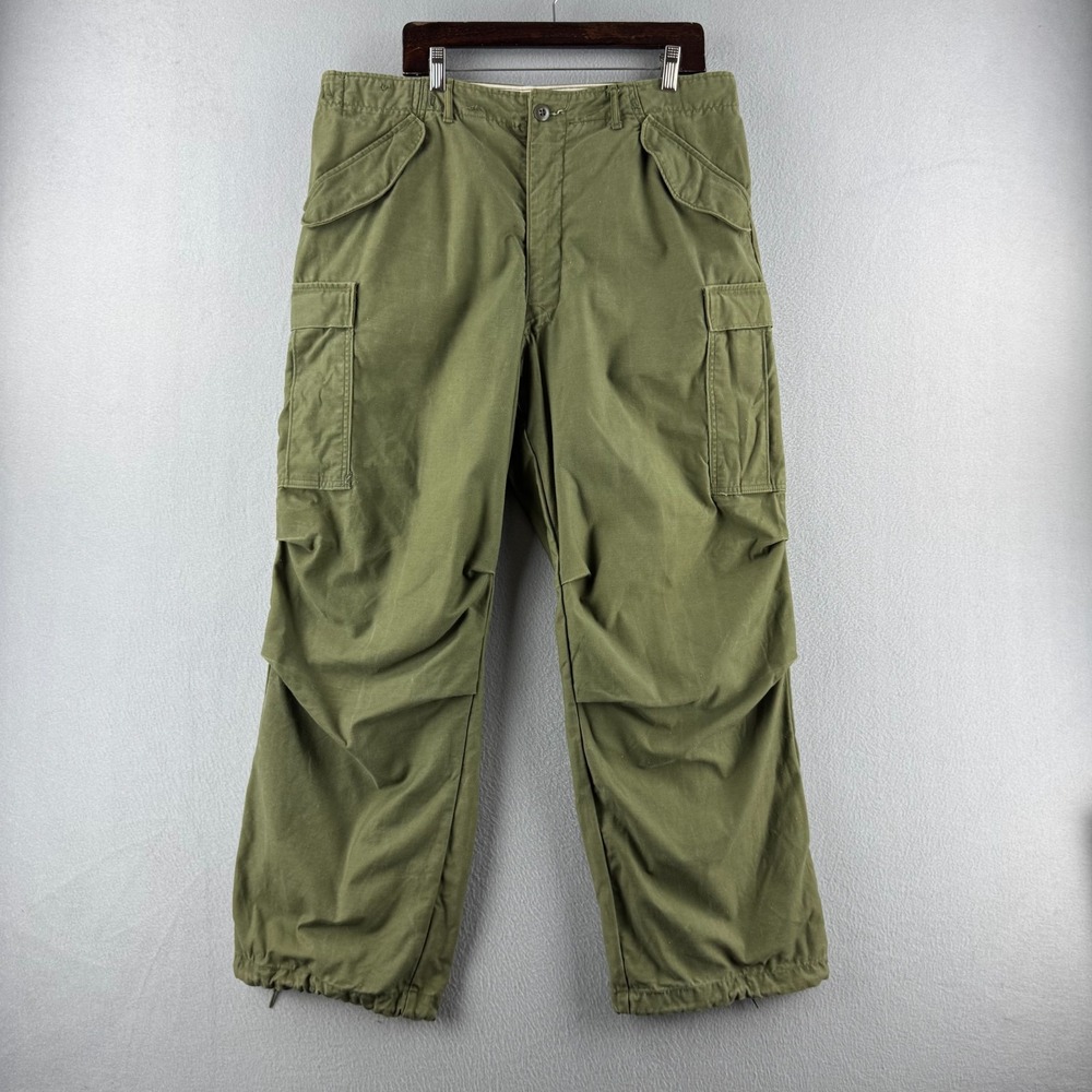 Vintage 70s M-65 Pants Mens Large 38x29 1974 Vietnam Era Baggy OG-107 Sateen